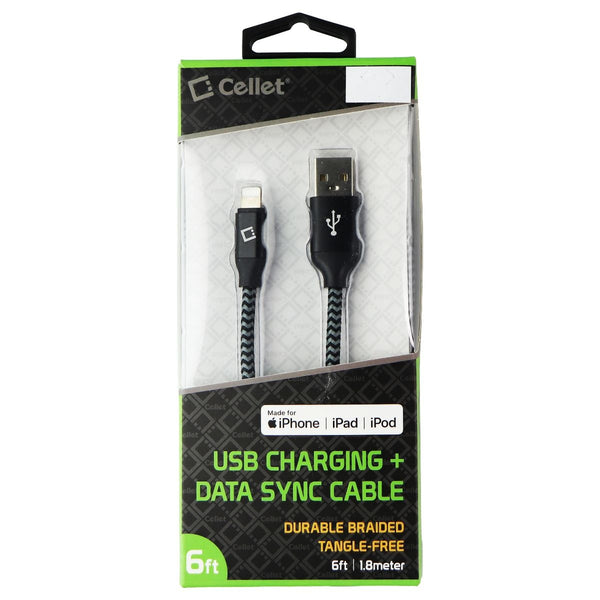 Cellet USB to 8-Pin Charging + Data Sync Cable - Gray/Black - Cellet - Simple Cell Shop, Free shipping from Maryland!
