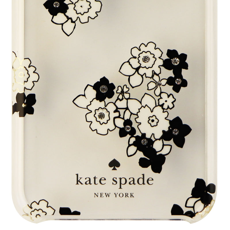 Kate Spade New York Hardshell Case for iPhone 8 and 7 - Clear/Blk White Flowers