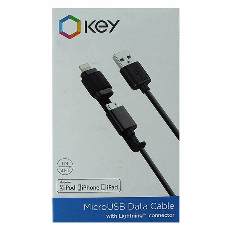 KEY Enhanced ( CDSU10003GLK ) Micro USB Data Cable for iPhones - Black - KEY Enhanced - Simple Cell Shop, Free shipping from Maryland!