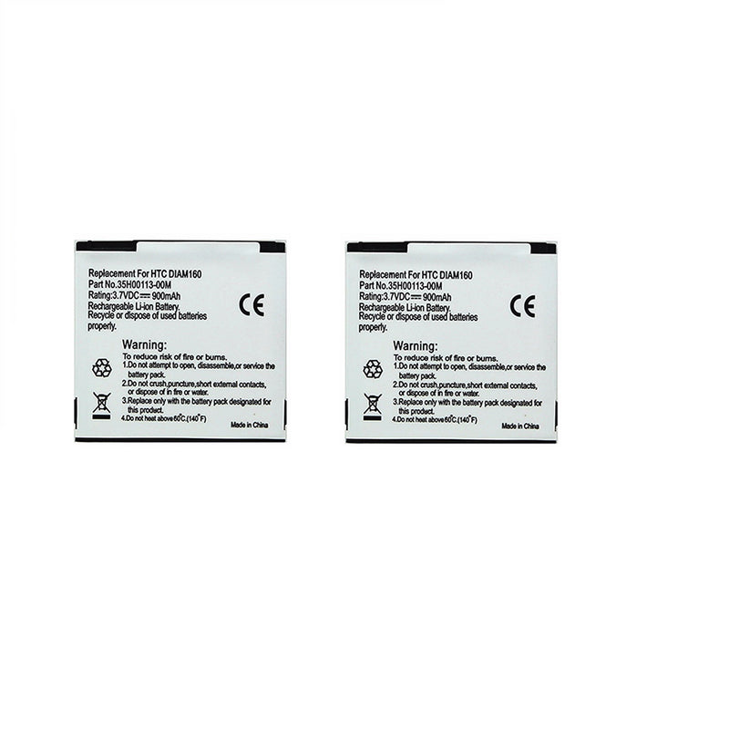 KIT 2x OEM HTC 35H00113-00M 900 mAh Replacement Battery for HTC DIAM160 - HTC - Simple Cell Shop, Free shipping from Maryland!