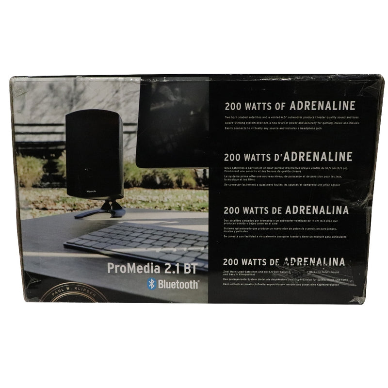Klipsch ProMedia 2.1 Bluetooth 3 Piece Speaker System with Subwoofer - Black - Klipsch - Simple Cell Shop, Free shipping from Maryland!
