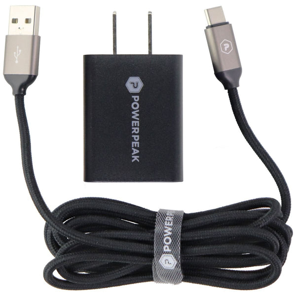 PowerPeak QuickCharge 3.0 Wall Charger & 6-Foot (USB-C) Cable - Black - PowerPeak - Simple Cell Shop, Free shipping from Maryland!