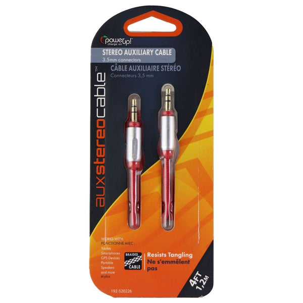 Lynco 4-Ft Braided 3.5mm Stereo Auxiliary Cable - Red/Silver - Lynco - Simple Cell Shop, Free shipping from Maryland!