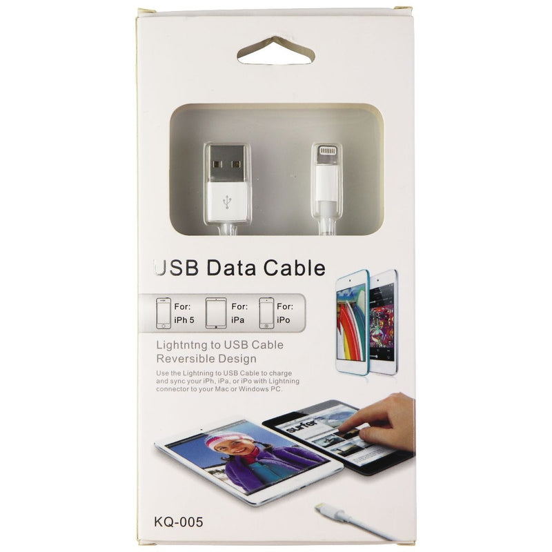 Charge and Sync USB Data Cable for iPhone / iPad / iPod - White (KQ-005) - Unbranded - Simple Cell Shop, Free shipping from Maryland!