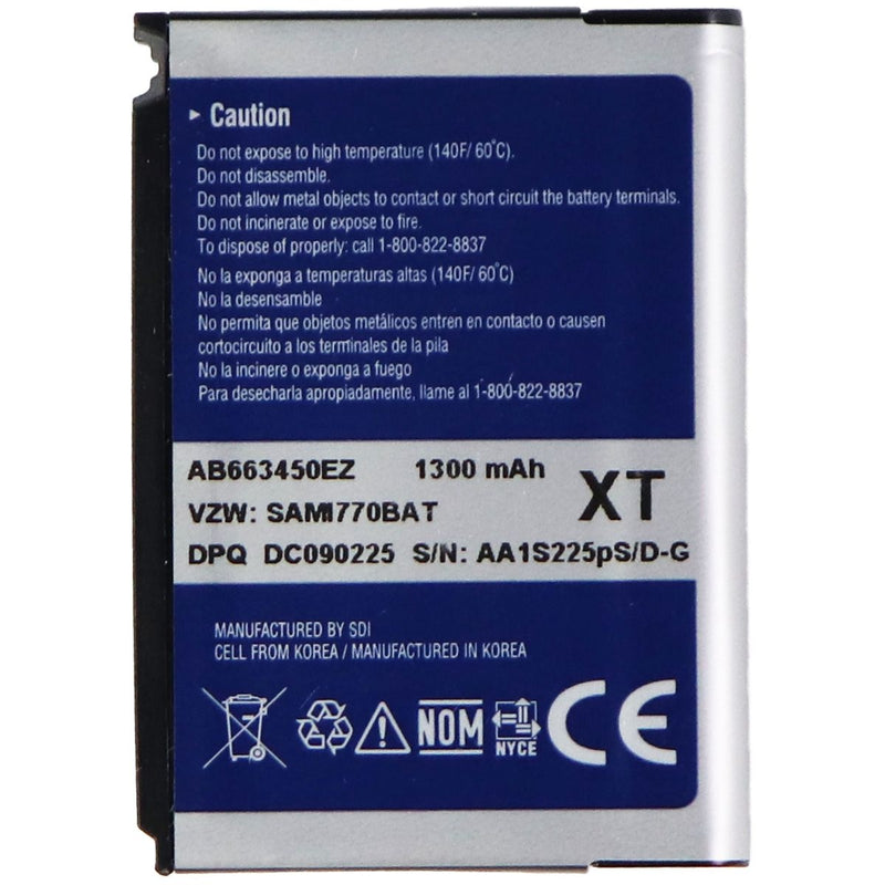 Samsung OEM Rechargeable 1300mAh 3.7V Battery (AB663450EZ) Blue/Silver - Samsung - Simple Cell Shop, Free shipping from Maryland!