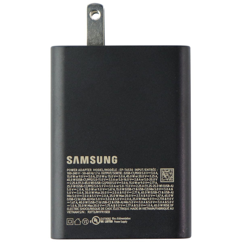 Samsung 65W Trio Adapter with 2x USB-C and USB Port - Black (EP-T6530) - Samsung - Simple Cell Shop, Free shipping from Maryland!