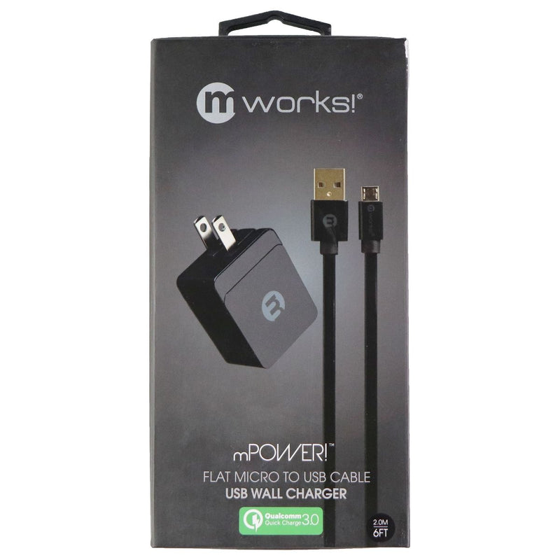 mWorks mPower WallCharger With Micro USB Cable Sync Cable Pack - Black - mWorks! - Simple Cell Shop, Free shipping from Maryland!