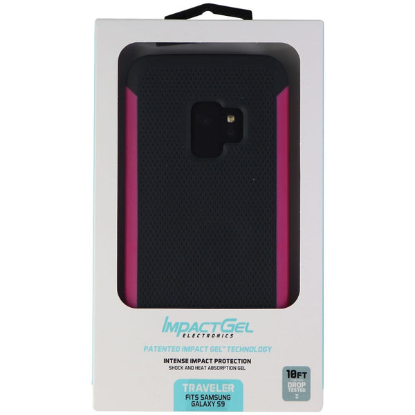 Impact Gel Traveler Statement Series Case for Samsung Galaxy S9 - Gray/Pink - Impact Gel - Simple Cell Shop, Free shipping from Maryland!