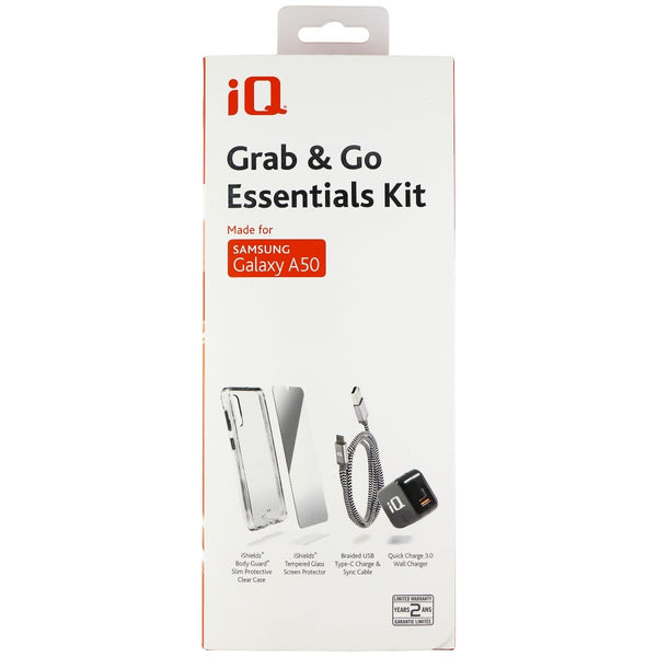 iQ Grab & Go Essentials Charger and Case Kit for Samsung Galaxy A50 - Clear - iQ - Simple Cell Shop, Free shipping from Maryland!