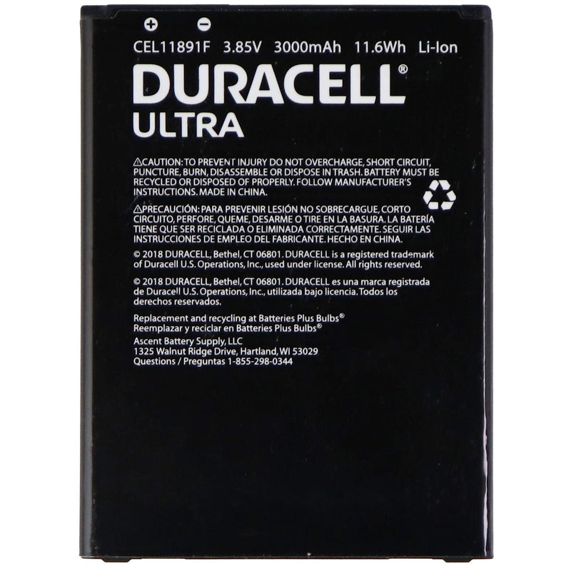 Duracell Ultra CEL11891F 3.85V 3000mAh Lithium Ion Battery for LG - Duracell - Simple Cell Shop, Free shipping from Maryland!