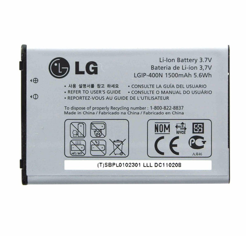 OEM LG LGIP-400N 1500 mAh Replacement Battery for Apex US740/Axis eXpo GW820 - LG - Simple Cell Shop, Free shipping from Maryland!