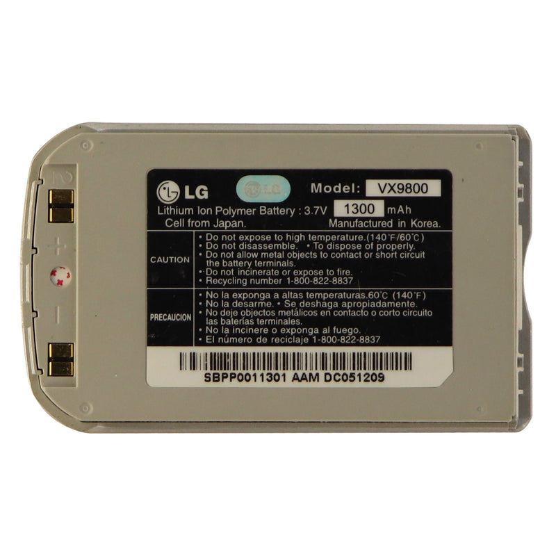 LG 1300mAh Battery (VX9800) - Silver - LG - Simple Cell Shop, Free shipping from Maryland!