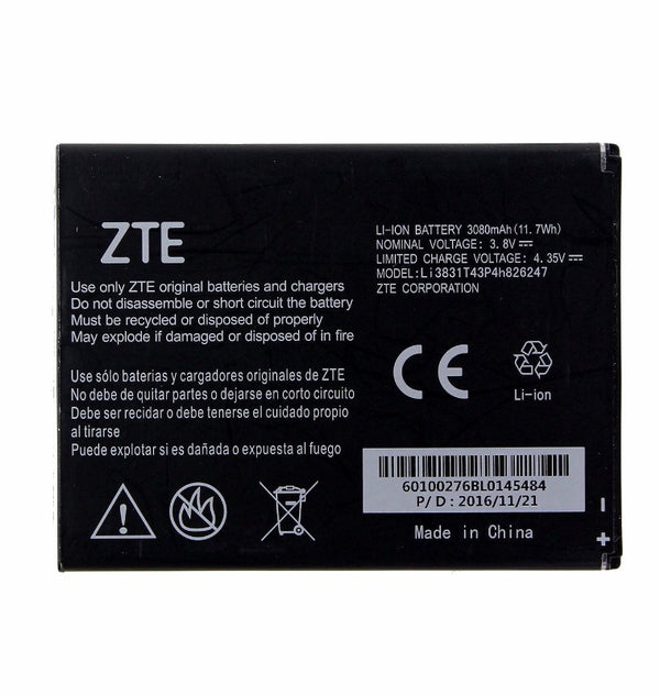 OEM LG Li3831T43P4H826247 3080 mAh Replacement Battery for ZTE Warp7/Grand X3 - LG - Simple Cell Shop, Free shipping from Maryland!
