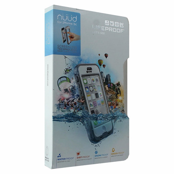 LifeProof NUUD Series Waterproof Case Only for Apple iPhone 5C - White/Gray - LifeProof - Simple Cell Shop, Free shipping from Maryland!