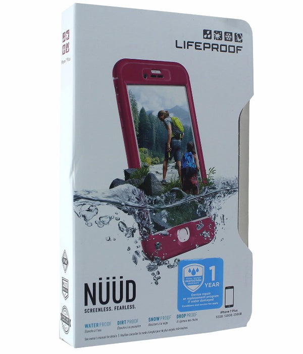 LifeProof Nuud Series Screenless Waterproof Case Cover Apple iPhone 7 Plus Pink