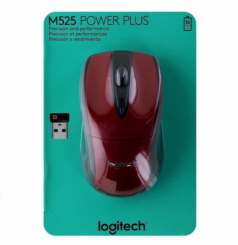 Logitech Wireless Mouse M525 Power Plus - Red / Black - Logitech - Simple Cell Shop, Free shipping from Maryland!