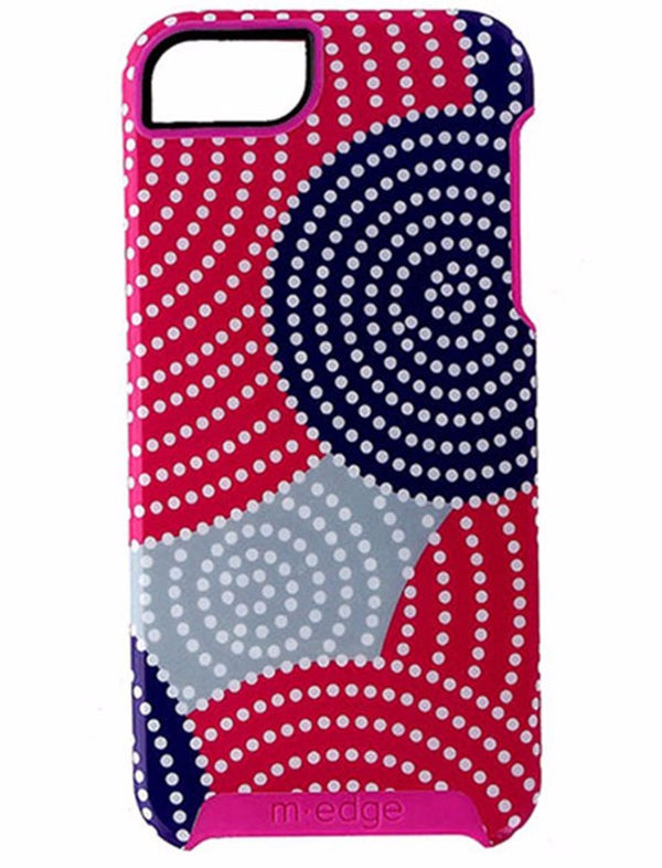 M-Edge Echo Series Hybrid Case for iPhone 5/5s/SE - Pink / Purple Dots - M-Edge - Simple Cell Shop, Free shipping from Maryland!