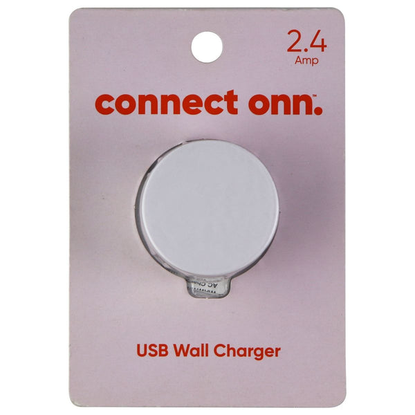 Connect Onn (2.4-Amp) Single USB Wall Charger for Phones & More - White - Connect Onn - Simple Cell Shop, Free shipping from Maryland!