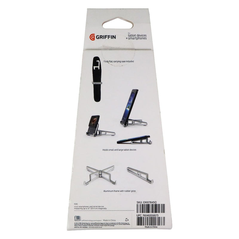 Griffin Xpo Compact Folding Stand For Tablets and Smartphones - Silver - Griffin - Simple Cell Shop, Free shipping from Maryland!