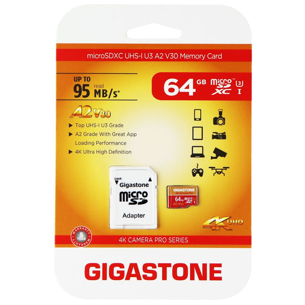 Gigastone microSDXC UHS-I U3 A2 V30 Memory Card - 64GB - Gigastone - Simple Cell Shop, Free shipping from Maryland!