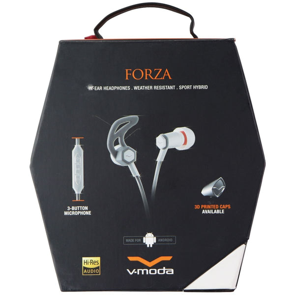 V-MODA Forza In-Ear Sport Headphones with 3-Button Remote & Microphone - White - V-MODA - Simple Cell Shop, Free shipping from Maryland!