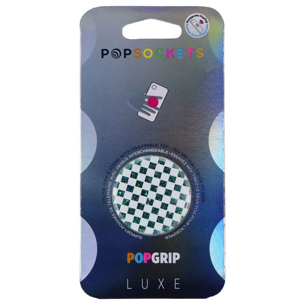PopSockets PopGrip Luxe Series Swappable Top for Phone - Tidepool Checker White - PopSockets - Simple Cell Shop, Free shipping from Maryland!
