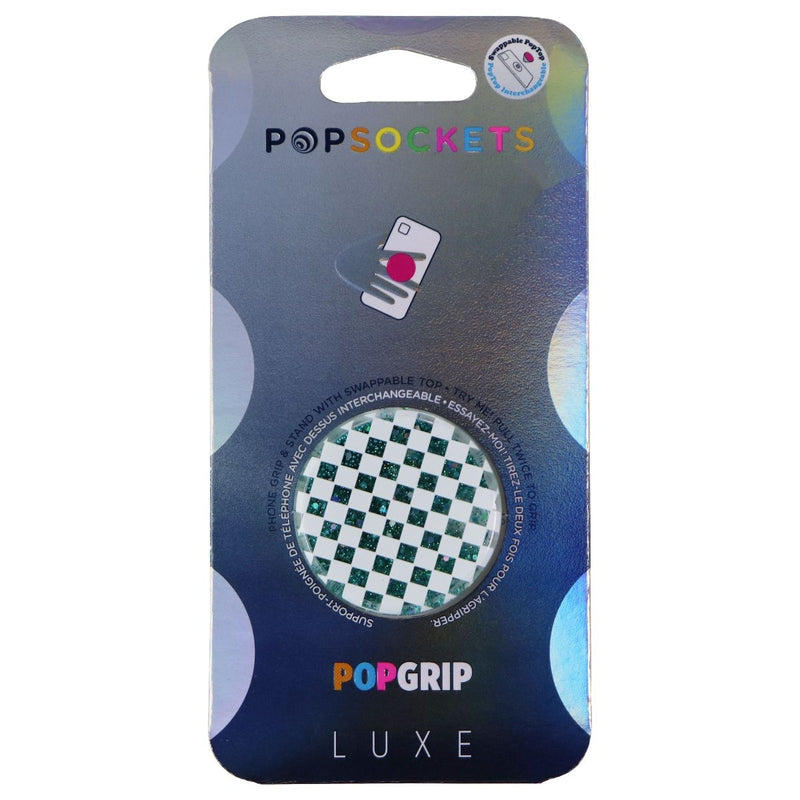 PopSockets PopGrip Luxe Series Swappable Top for Phone - Tidepool Checker White - PopSockets - Simple Cell Shop, Free shipping from Maryland!
