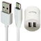 Hoco. Elite C14 Dual USB Wall Charger + (1m) Micro-USB Cable - White - Hoco. - Simple Cell Shop, Free shipping from Maryland!