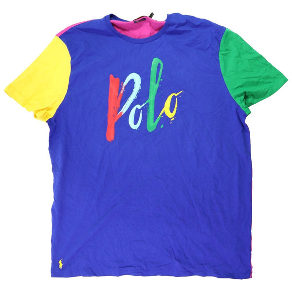 Polo Ralph Lauren Mens Blue Logo Printed Crew Neck T-Shirt - Multi (XXL) - Polo - Simple Cell Shop, Free shipping from Maryland!