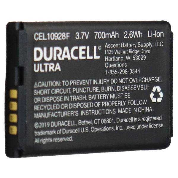 Duracell Ultra OEM Rechargeable 3.7V 700mAh Li-ion Battery - Black (CEL10928F) - Duracell - Simple Cell Shop, Free shipping from Maryland!