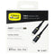Otterbox Fast Charge 8-Pin Lightning to USB-C Charging Cable (3.3FT) - Black