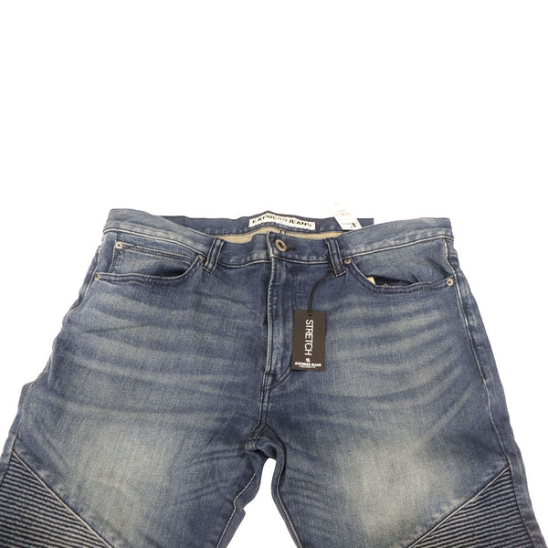 Express Jeans Mens Rocco Slim Fit Skinny Leg / Stretch (W36 x L32) - Demin Blue