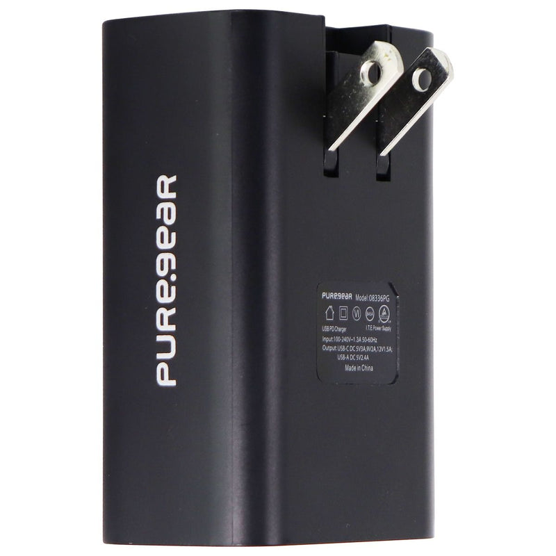 PureGear 30-Watt USB-A & USB-C Wall Charger Travel Adapter - Black (08336PG) - PureGear - Simple Cell Shop, Free shipping from Maryland!