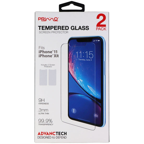Primo Tempered Glass Screen Protector (2 Pack) for iPhone 11 / iPhone XR - Clear - Primo - Simple Cell Shop, Free shipping from Maryland!