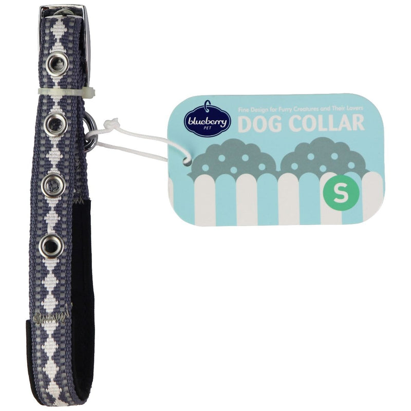 Blueberry 3M Reflective Padded Jacquard Dog Collar - Size Small - Purple Grey - Blueberry Pet - Simple Cell Shop, Free shipping from Maryland!