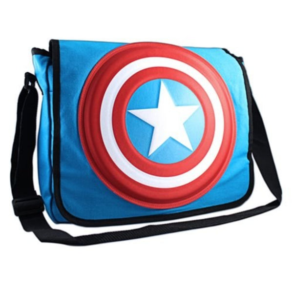 Marvel Comics Laptop Messenger Bag - Blue/3D Captain America Shield - Marvel - Simple Cell Shop, Free shipping from Maryland!