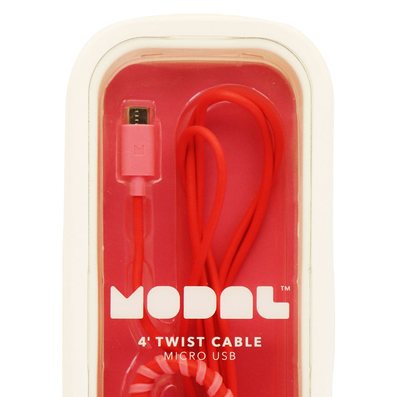 Modal (MD - MMCDT3) 4 Ft Twist USB Cable for Micro USB Devices - Red/Pink - Modal - Simple Cell Shop, Free shipping from Maryland!