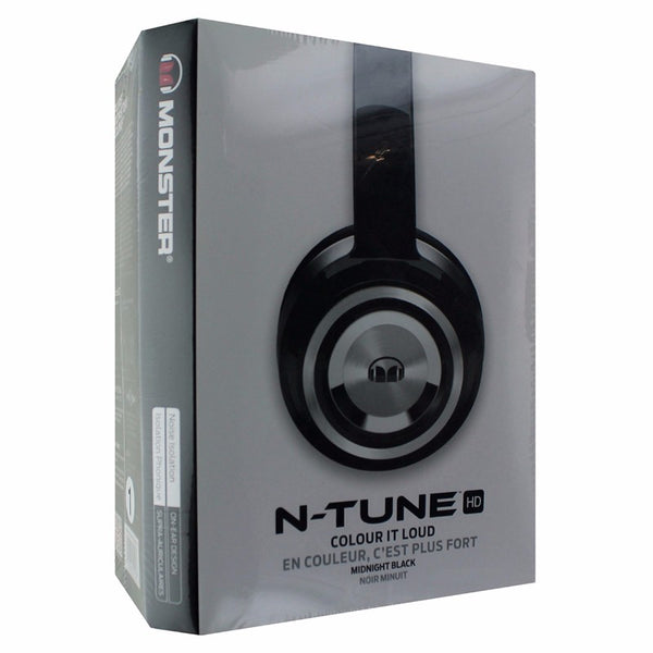Monster N-Tune HD Wired On-Ear Headphones - Midnight Black / Silver - Monster - Simple Cell Shop, Free shipping from Maryland!