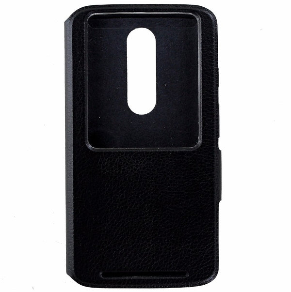Motorola Flip Case Protective Cover for Motorola DROID Turbo 2  - Black Leather - Motorola - Simple Cell Shop, Free shipping from Maryland!
