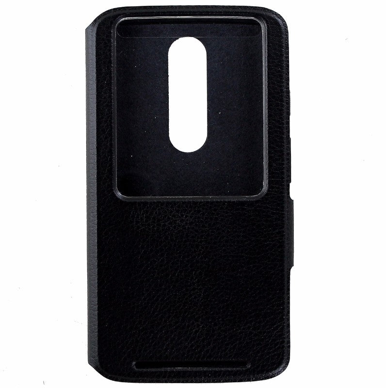 Motorola Flip Case Protective Cover for Motorola DROID Turbo 2  - Black Leather - Motorola - Simple Cell Shop, Free shipping from Maryland!