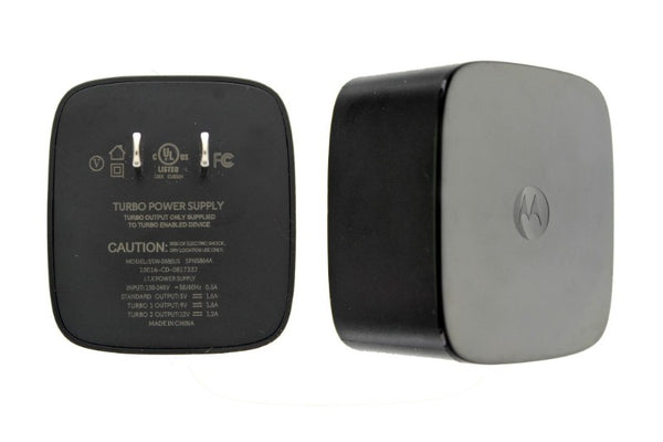 Motorola (SPN5864/SKN6449A) Turbo Power Supply Adapter for USB Devices - Black - Motorola - Simple Cell Shop, Free shipping from Maryland!