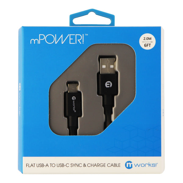 mWorks! ( 21165 ) 6Ft Sync and Charge Cable for USB-C Devices - Black - mWorks! - Simple Cell Shop, Free shipping from Maryland!