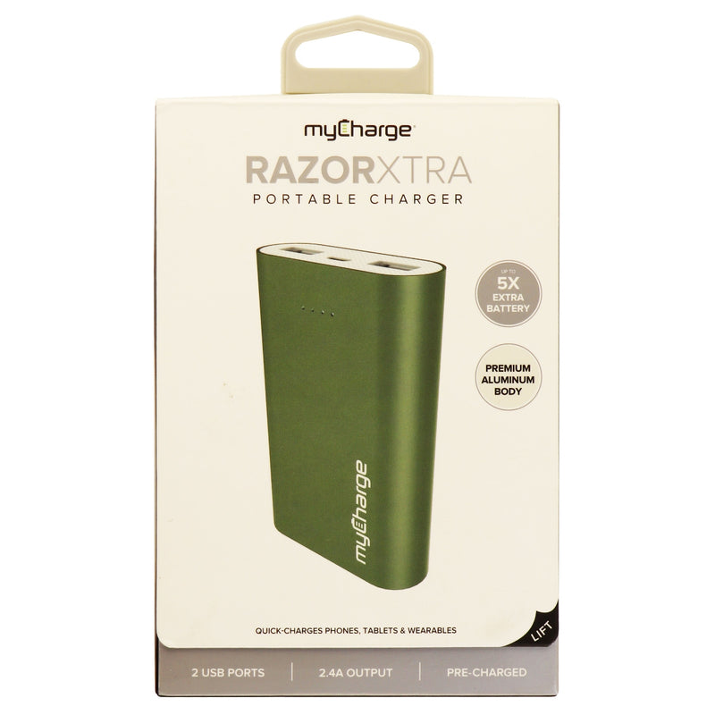 myCharge RazorXtra Portable Charger 9000mAh 2.4 Output External Battery - Green - myCharge - Simple Cell Shop, Free shipping from Maryland!