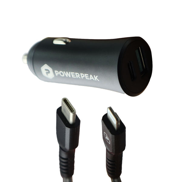 PowerPeak USB-C to 8-Pin Charge/Sync Cable - Black - PowerPeak - Simple Cell Shop, Free shipping from Maryland!