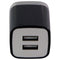 Universal (5V/2.1A) Dual USB Charger Travel Adapter - Black/White (PT-WC-13BLK)