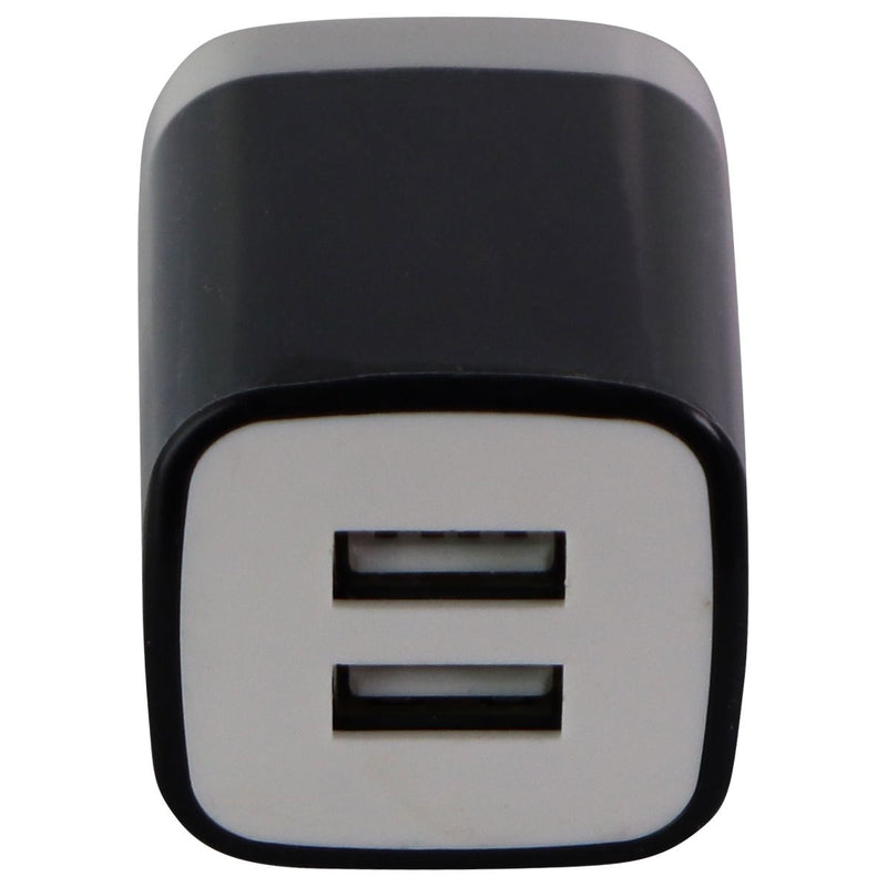 Universal (5V/2.1A) Dual USB Charger Travel Adapter - Black/White (PT-WC-13BLK)