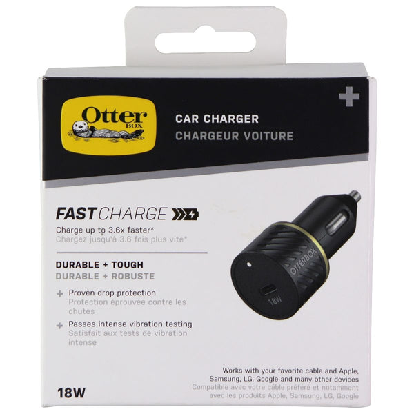 OtterBox Fast Car Charger (18-Watt) with USB-C PowerDelivery - Black (78-52702) - OtterBox - Simple Cell Shop, Free shipping from Maryland!
