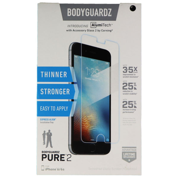 BodyGuardz Pure 2 Glass Screen Protector for Apple iPhone 8/7/6s/6 - Clear - BODYGUARDZ - Simple Cell Shop, Free shipping from Maryland!