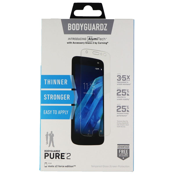 BodyGuardz Pure 2 Series Tempered Glass for Motorola Moto Z2 Force - Clear - BODYGUARDZ - Simple Cell Shop, Free shipping from Maryland!