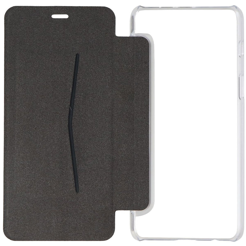 Xqisit Flap Cover Case for Samsung Galaxy A8 (2018) Smartphone - Clear & Black - Xqisit - Simple Cell Shop, Free shipping from Maryland!